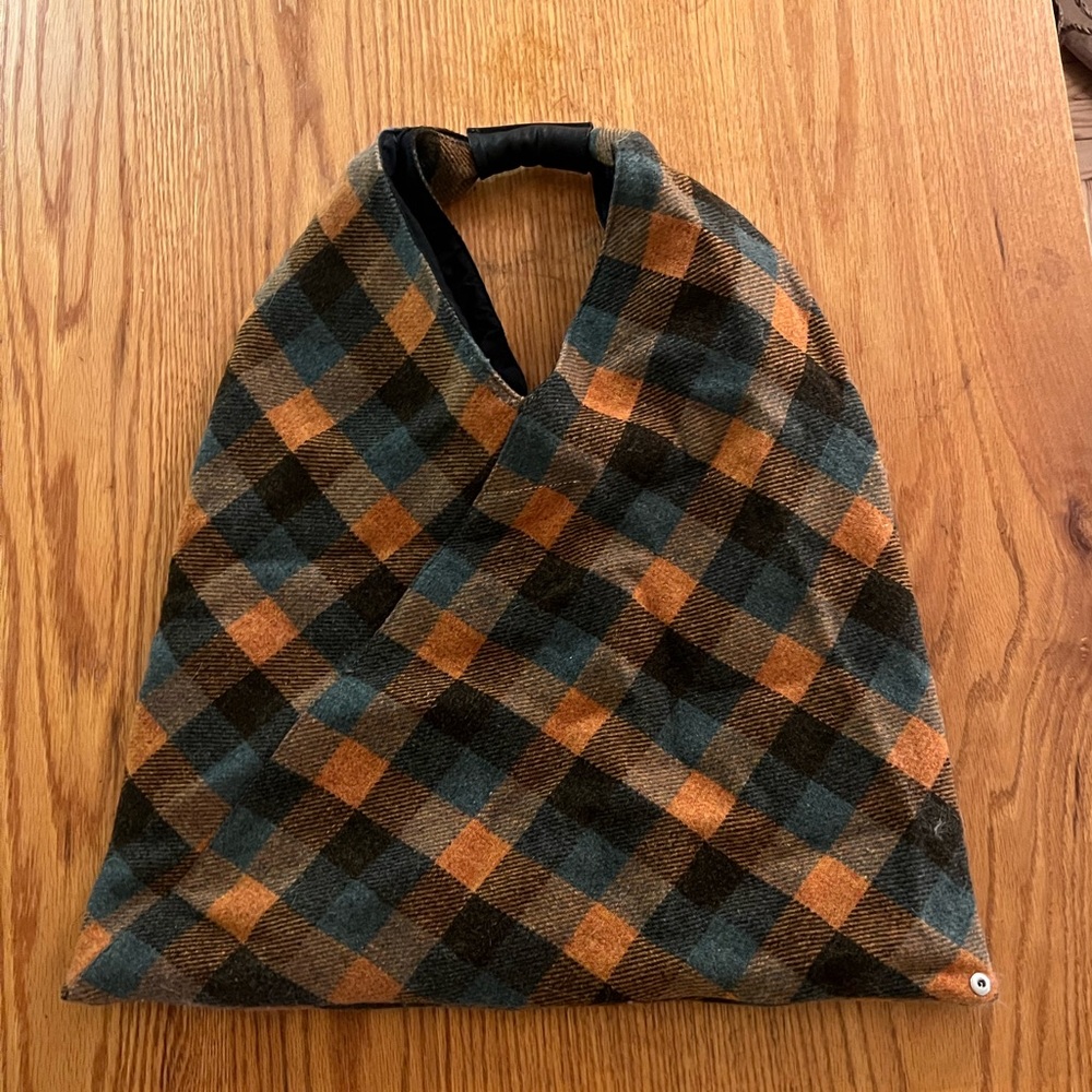 MM6 Maison Margiela wool plaid convertible tote